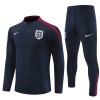 Sudadera De Entrenamiento Inglaterra Cremallera De Cuarto 2024-25 Negra - Niño